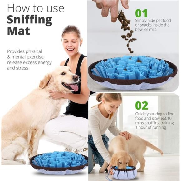 Adjustable Snuffle Foraging mat, Dog Mental Puzzle Interactive Stimulation Toys - Picture 2 of 7